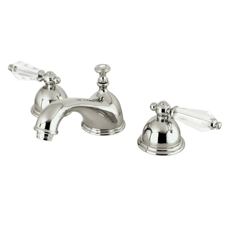Kingston Brass KS3968WLL Wilshire Widespread Bathroom Faucet W/ Brass Pop-Up, Nickel KS3968WLL